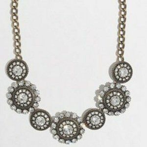 J Crew Crystal Spiral Statement Necklace NEW #A6635